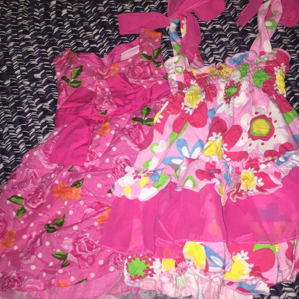 2 baby girl dresses sizes 12-18mo